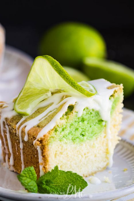 Key Lime Coconut Marbled Pound Cake  