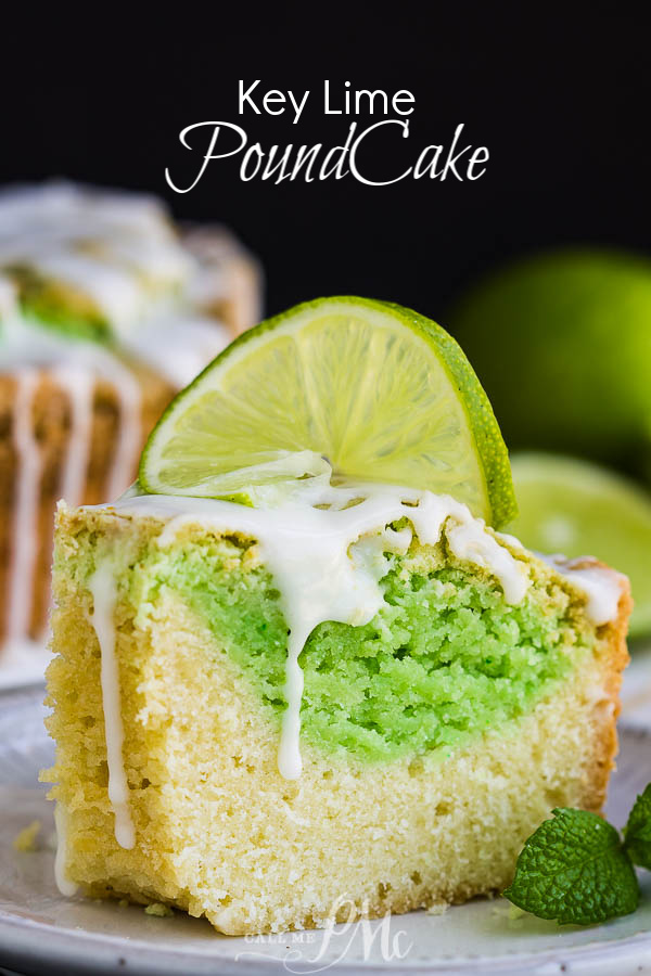 Key Lime Coconut Marbled Pound Cake 