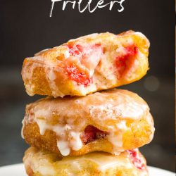 Glazed Strawberry Fritters