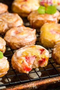 Glazed Strawberry Fritters