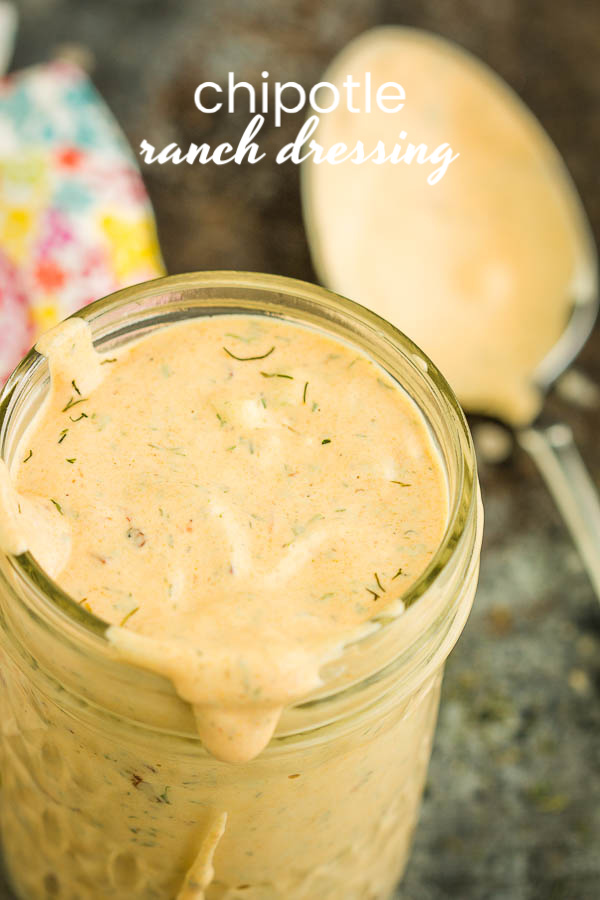 Chipotle Ranch Dressing in jar