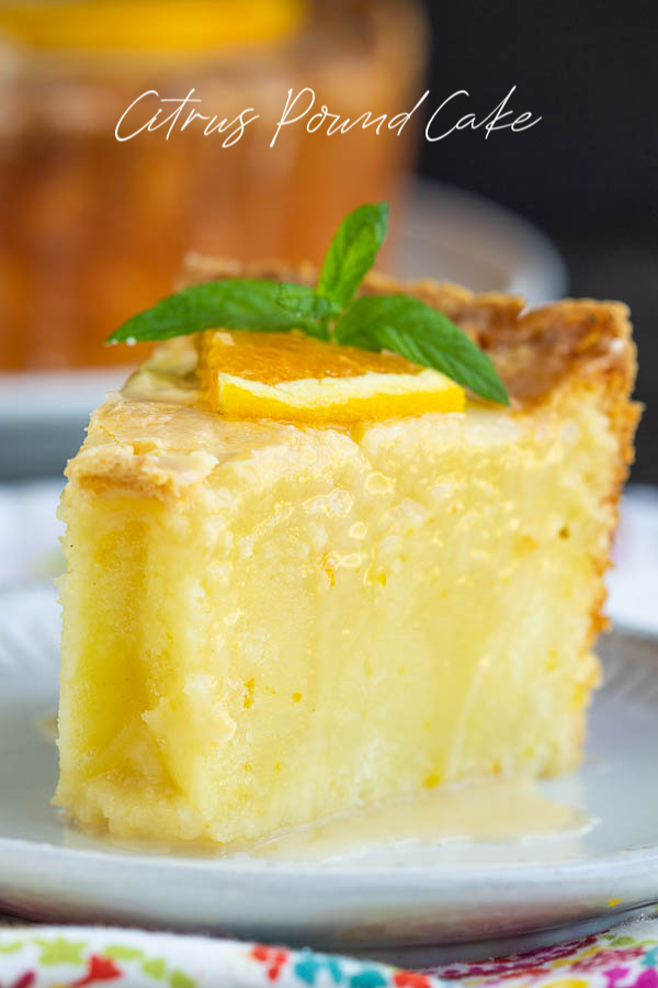Whip up this super tasty glazed Citrus Pound Cake to make the most of the citrus season! #lemon #orange #cake #poundcake #poundcakepaula #dessert #recipe #moist #paula #homemade #bundt Citrus Pound Cake