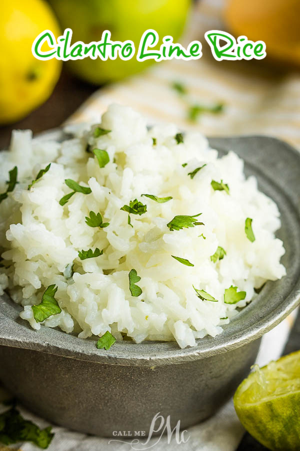 Chipotle's Cilantro Lime Rice Recipe is light, zesty, and fresh. This side dish brightens any meal and it's so easy to make! #lime #rice #cilantro #recipe #sidedish #Chipotle #copycat #TexMex