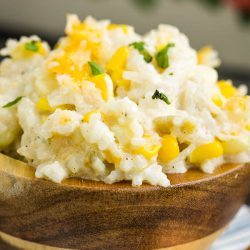 Green chile cheese rice casserole