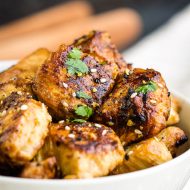 Huli Huli Chicken Recipe is bursting with sweet and tangy flavor! The secret's in the sauce and allowing it to marinate long enough! #chicken #recipe #hulihuli #Hawaiian #grilled #baked #saute #dinner #hulihulichicken
