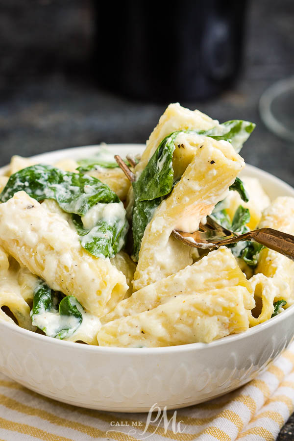 Spinach Ricotta Pasta Casserole recipe features spinach, ricotta, mozzarella, and spice, perfect side dish or meatless main. #spinach #ricotta #pasta #casserole #recipe #baked #healthy #cheese #easy Spinach Ricotta Pasta Casserole