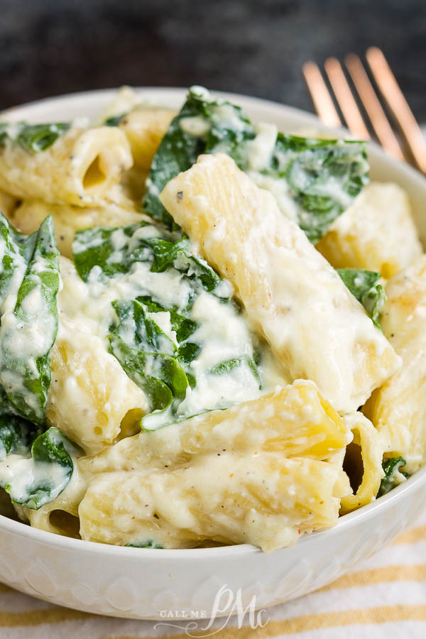 Spinach Ricotta Pasta Casserole recipe features spinach, ricotta, mozzarella, and spice, perfect side dish or meatless main. #spinach #ricotta #pasta #casserole #recipe #baked #healthy #cheese #easy Spinach Ricotta Pasta Casserole