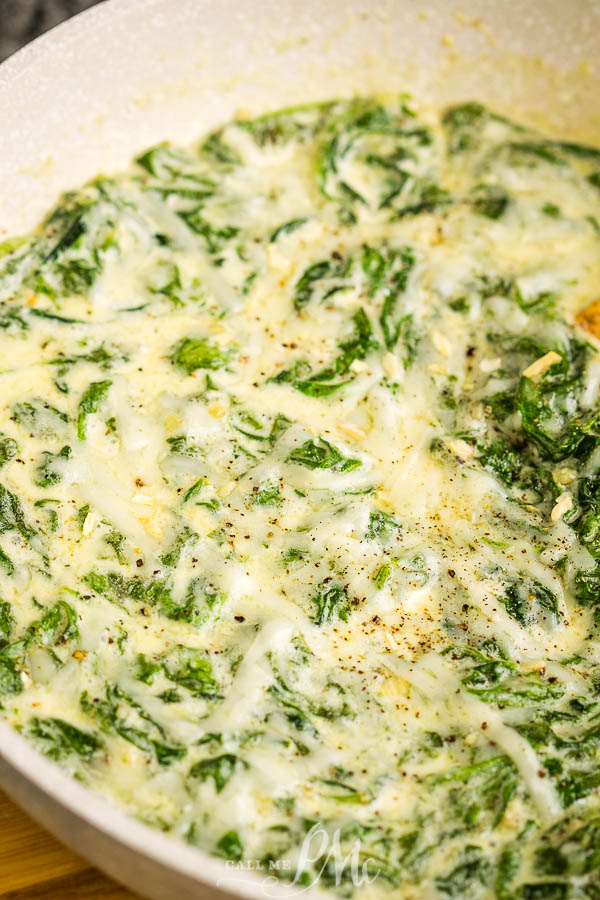 keto creamed spinach for two