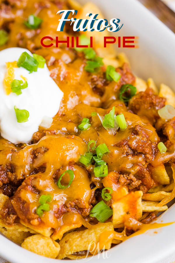 Frito Chili Pie Recipe is classic comfort and gameday food. It's simple, hearty, delicious, takes just minutes to make, and the whole family loves it! Frito Chili Pie