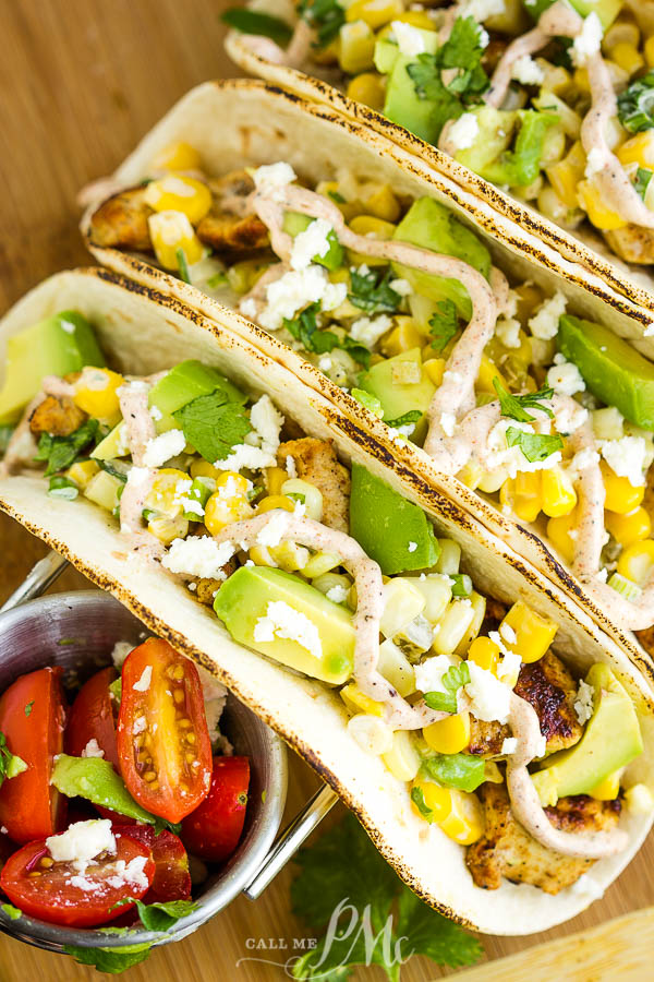 STREET CORN CHICKEN TACO RECIPE