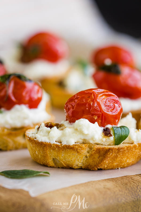 Whipped Ricotta and Blistered Tomato Bruschetta 