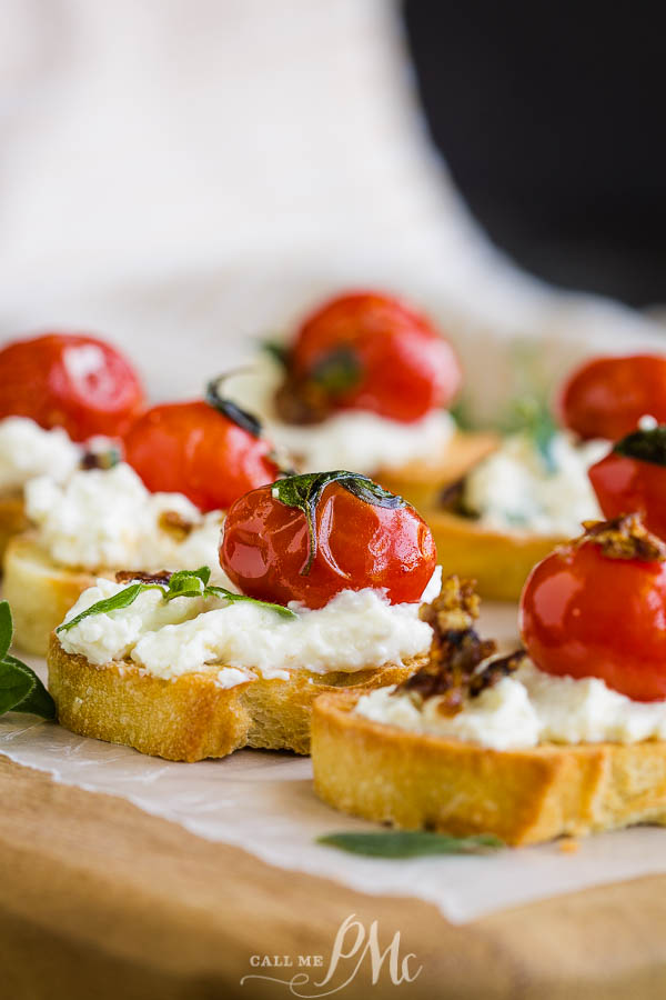 Whipped Ricotta and Blistered Tomato Bruschetta 