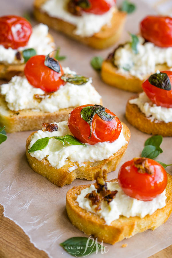 Whipped Ricotta & Roasted Tomato Bruschetta recipe