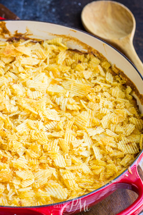 Hashbrown Potato Casserole No Cream Soup, this particular recipe is also known as Funeral Potatoes. It's creamy, rich, and super easy to put together. #casserole #hashbrown #potatoes #funeralpotatoes #cheese #recipe #easy #holidays #potluckrecipe #potluck Hashbrown Potato Casserole No Cream Soup