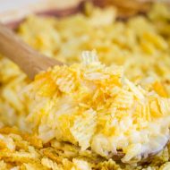 HASHBROWN POTATO CASSEROLE NO CREAM SOUP {aka Funeral Potatoes}