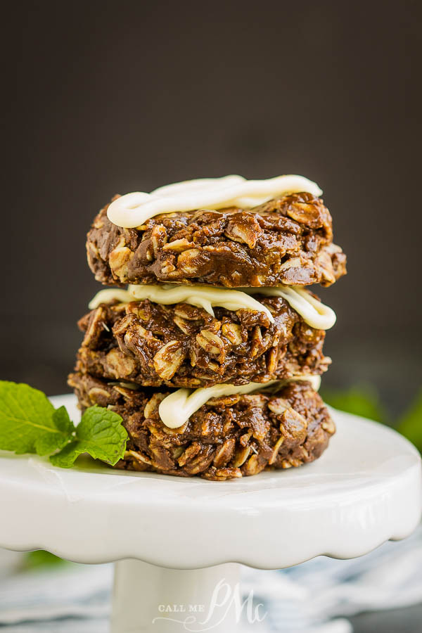 Healthy No-Bake Chocolate Peanut Butter Oatmeal Cookies 