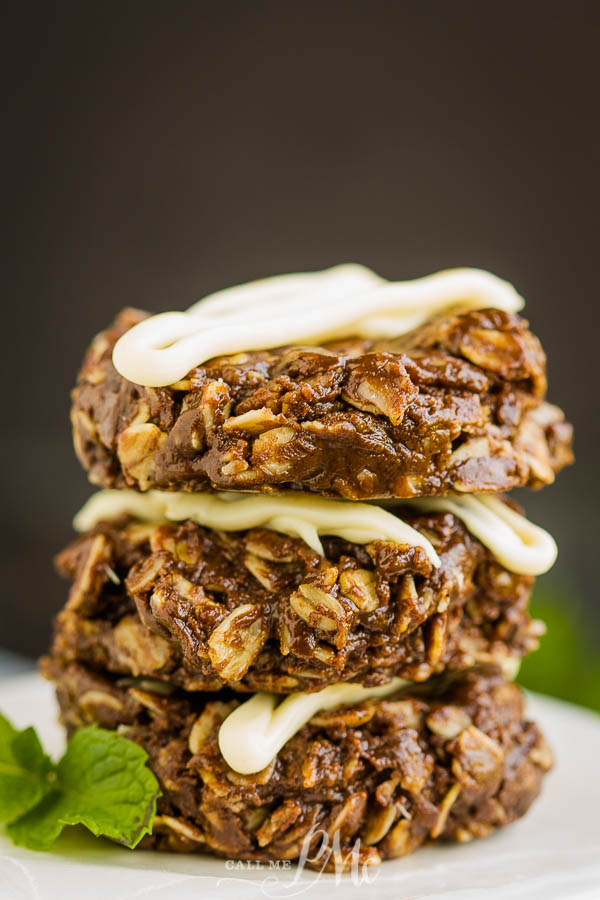 Healthy No-Bake Chocolate Peanut Butter Oatmeal Cookies 