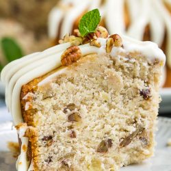 A twist on the classic layer cake, Hummingbird Cake Pound Cake is the ultimate dessert recipe! #cake #poundcake #poundcakepaula #dessert #recipe #bananacake #pineapple #pecans #Thanksgiving #holidayfood #holidayrecipes