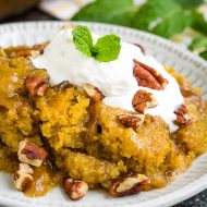 Pecan Pumpkin Cobbler