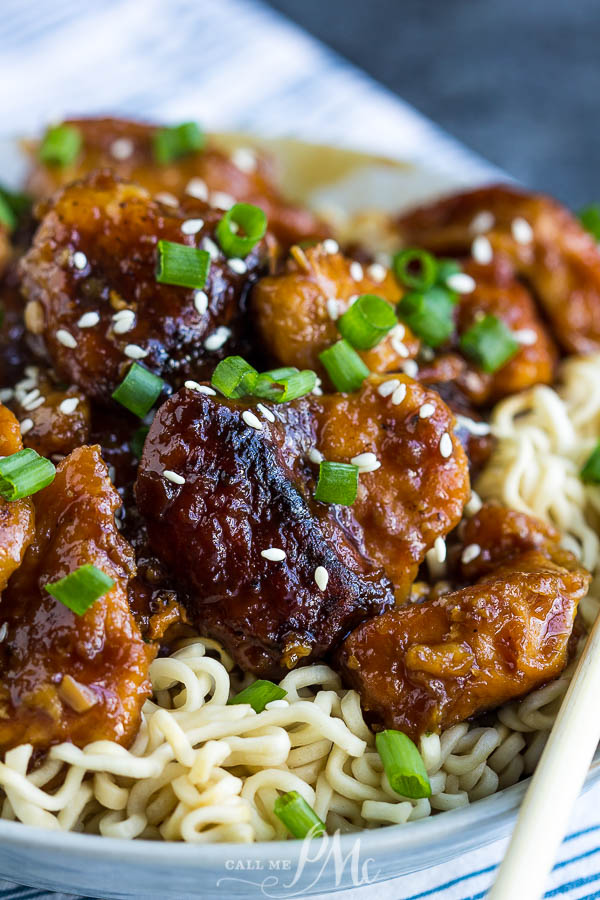 My at-home recipe of Crock Pot General Tso Chicken is just as delicious, healthier, and easy slow cooker dinner. #chicken #Asian #Chinese #recipe #generaltso #slowcooker #crockpot #easy #dinner My at-home recipe of Crock Pot General Tso Chicken