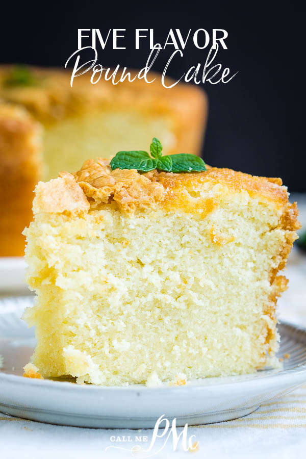 Best 5 Flavor Pound Cake Recipe with 5 Flavor Butter Glaze is flavorful, soft textured, butter moist, and finished with 5 Flavor Butter Glaze. It's a simple Southern dessert that's perfect for any occasion. #cake #poundcake #poundcakepaula #dessert #recipes #callmepmc #moist #easy #Southern Best 5 Flavor Pound Cake