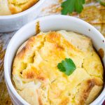 Deliciously light & fluffy, Panera Bread 4 Cheese Souffle Recipe is surprisingly easy to make for special occasions any time of year! #souffle #eggsouffle #eggs #quiche #copycatrecipe #recipe #breakfast #brunch