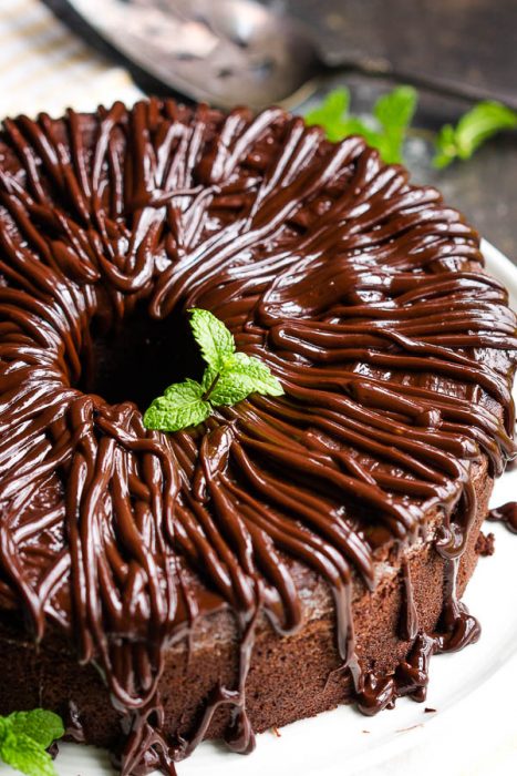  Sour Cream dark chocolate pound cake 