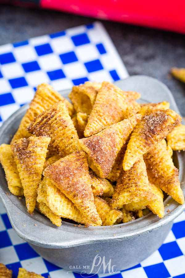 Easy Churro Bugles Recipe - These churros are a sugary delight! It takes just four ingredients and 15 minutes to make this easy snack! #recipe #churros #cinnamon #sugar #snack #recipe Easy Churro Bugles #cinnamon #sugar #snack #recipe
