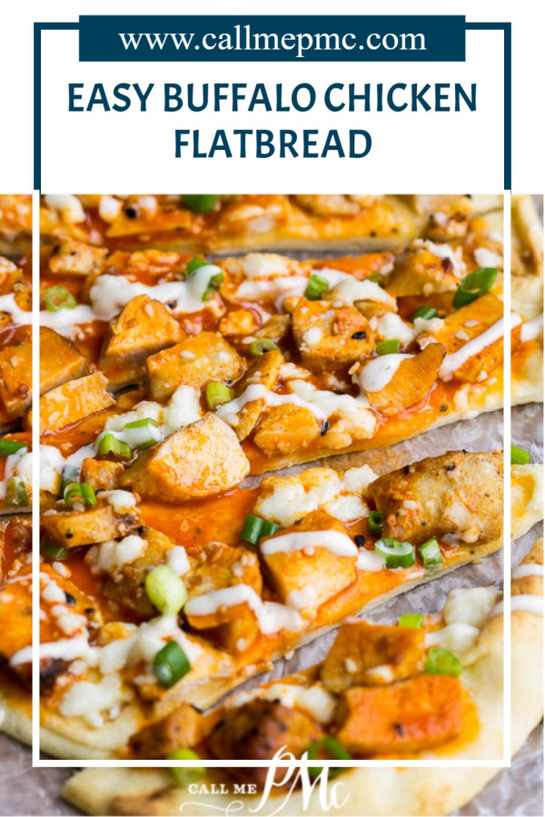 Easy Buffalo Chicken Flatbread is a fun, easy pizza recipe made specifically with college dorm or small apartment residents in mind. #buffalochicken #flatbread #pizza #studentrecipes #dormroomrecipes #easyrecipes #budgetfriendly #chicken Easy Buffalo Chicken Flatbread