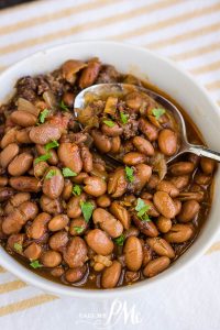 SLOW COOKER PINTO BEANS AND SAUSAGE