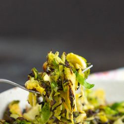 CARAMELIZED SHAVED BRUSSELS SPROUTS