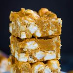 Packed with rich butterscotch, peanuts, & marshmallows, Butterscotch Marshmallow Bars Recipe is an easy, no-bake dessert snack bar.