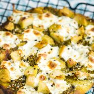 EASY CHICKEN PESTO FLATBREAD