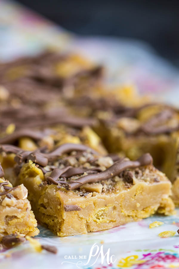 Peanut Butter Frito Bars are sweet, salty, crunchy, chewy, and knock-your-socks-off delicious! This twist on a cornflake cookie will become your new go-to dessert snack! Peanut Butter Frito Bars