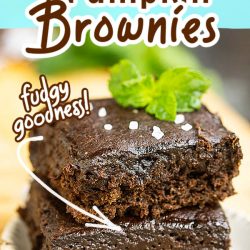 2 Ingredient Pumpkin Brownies are super simple to make with just two ingredients and a few minutes to stir them together.