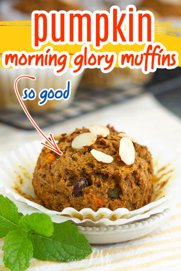 Pumpkin Morning Glory Muffins are soft, filling, and full of flavor. They're an easy-to-make and wholesome breakfast or snack that your family will love!