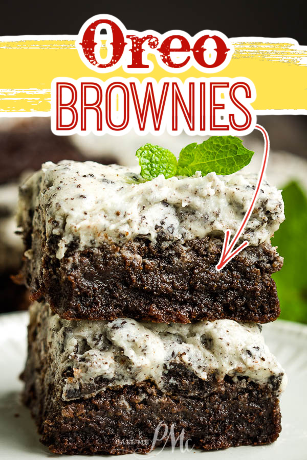 stack of chocolate cake Best Oreo Brownies Recipe