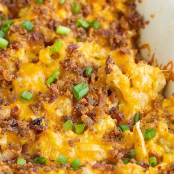 Cheddar Bacon Cauliflower casserole