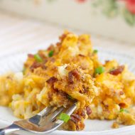 CHEDDAR BACON CAULIFLOWER CASSEROLE
