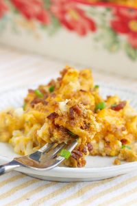 Cheddar Bacon Cauliflower casserole