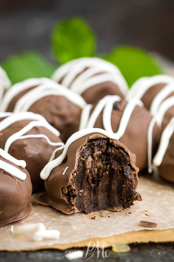 cake ball truffles with bite out