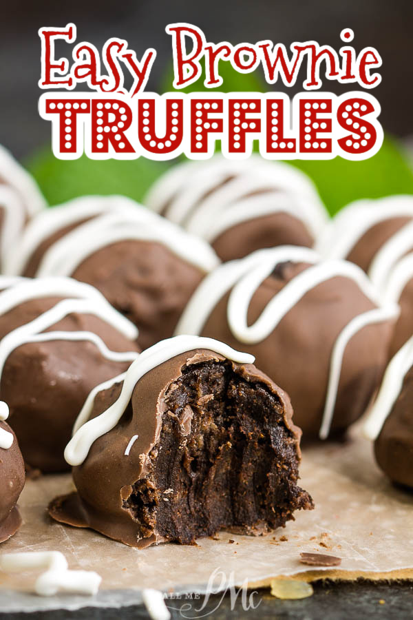 EASY BROWNIE TRUFFLES with cream cheese