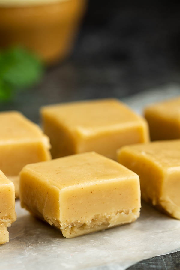 nougat square with peanut butter