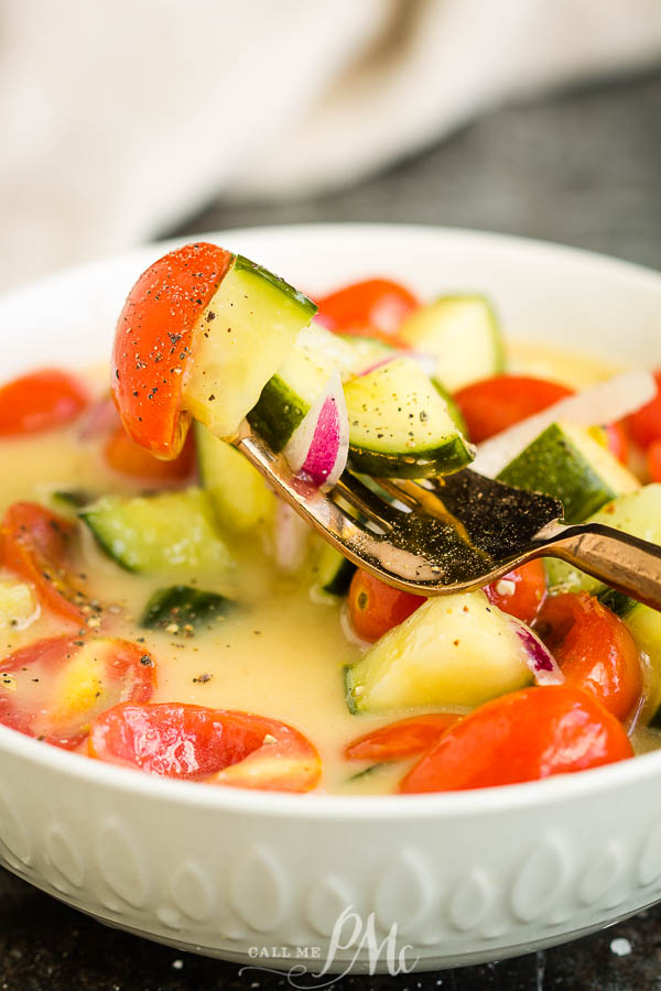 EASY MARINATED TOMATO CUCUMBER ONION SALAD