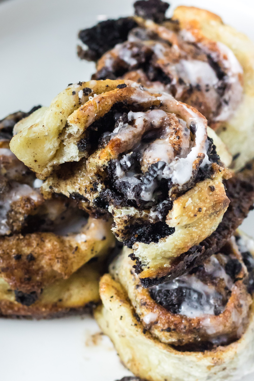 sweet breakfast rolls, close up