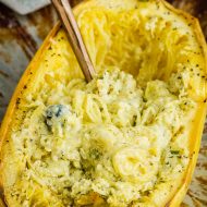 SKINNY ROASTED PARMESAN SPAGHETTI SQUASH