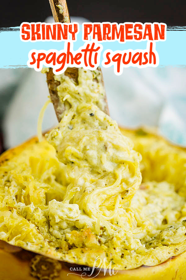 cheesy spaghetti squash half Skinny Roasted Parmesan Spaghetti Squash