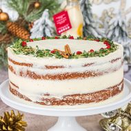 EGGNOG CAKE WITH EGGNOG CREAM CHEESE ICING