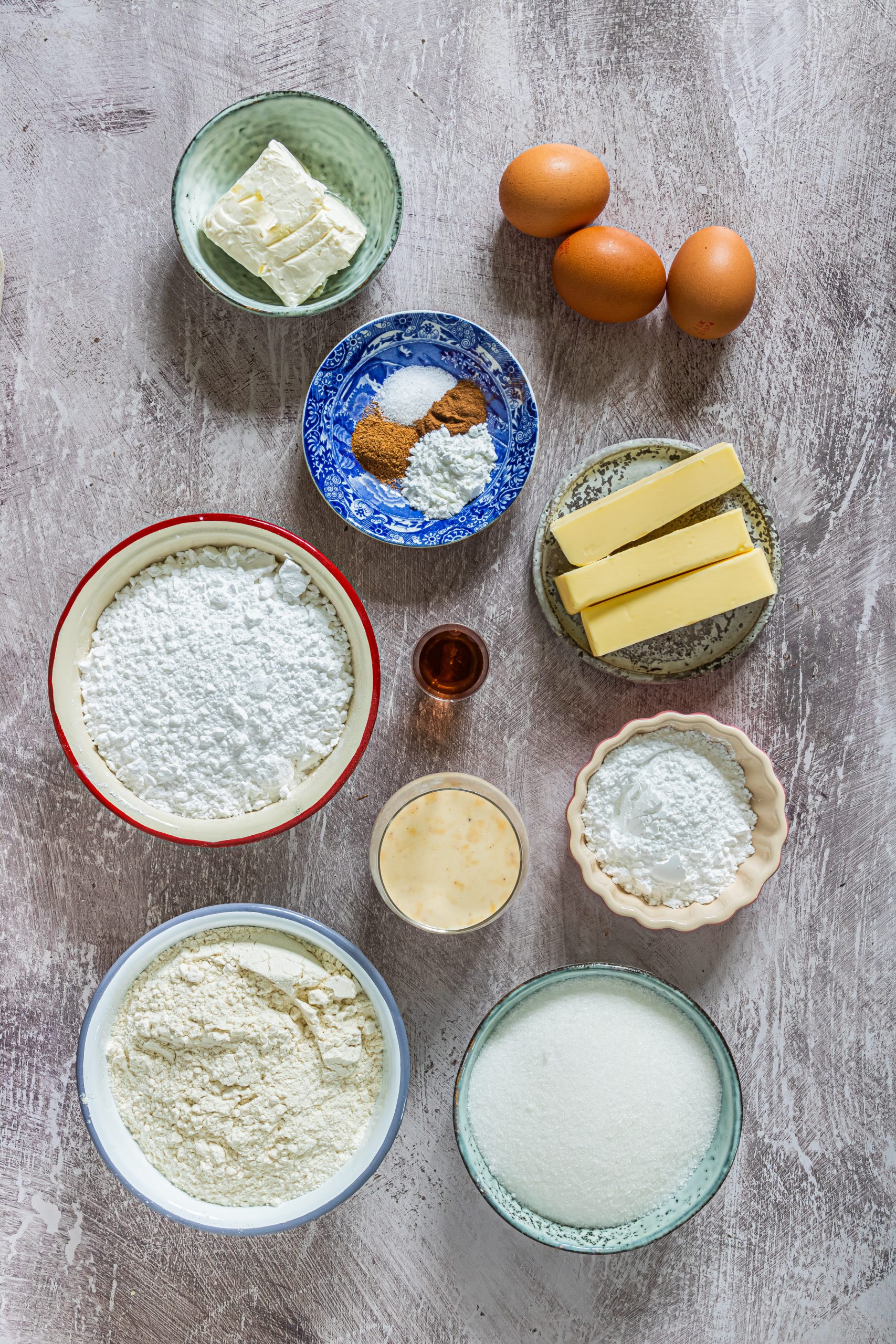 Gifts for Bakers, baking ingredients in bowls