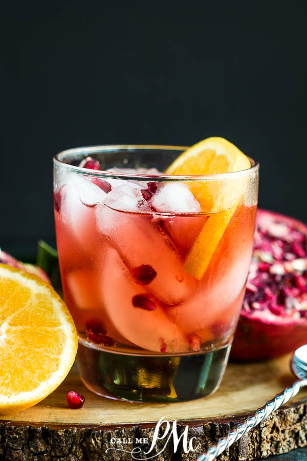 old fashioned drink with orange cocktail